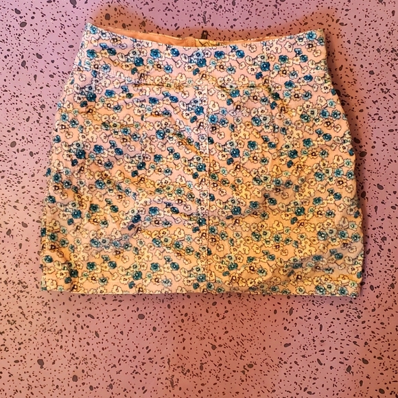 H&M Divided Floral Pink Corduroy Mini Skirt - Picture 1 of 2